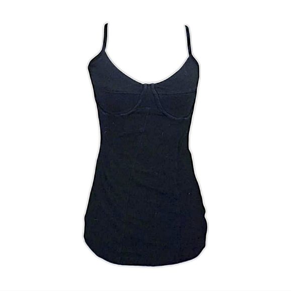 KIZMET 2000s Black Bustier Tank Top - Picture 1 of 4